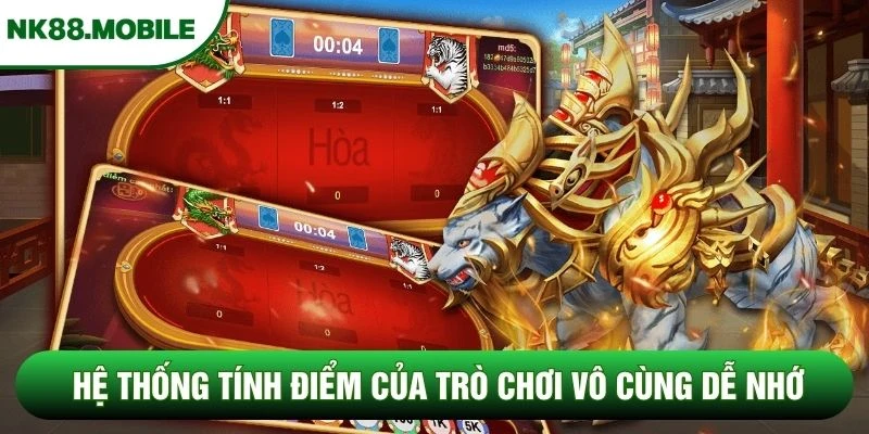 Hệ thống tính điểm của trò chơi vô cùng dễ nhớ